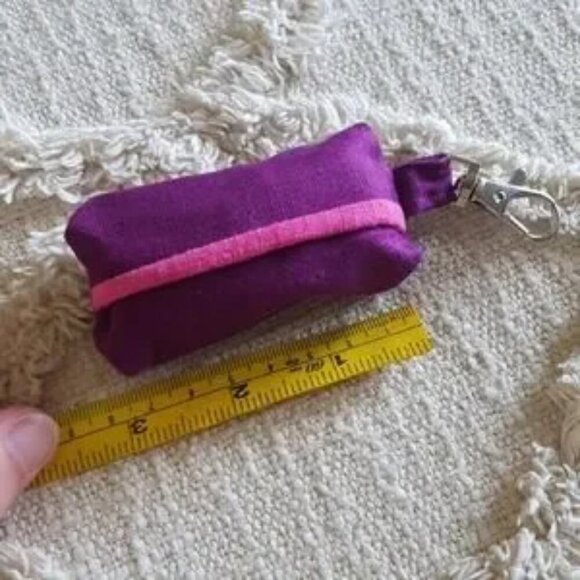 Indigo Blue Floral Print Doggy DO Doggy Poo Bag Blue Pouch Zero Waste Handmade - Picture 6 of 6